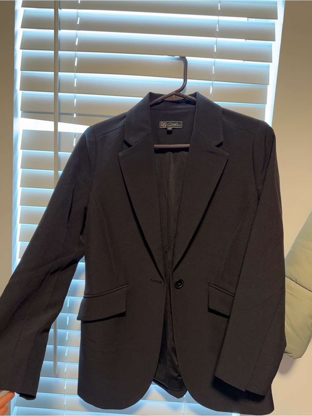 Diane Von Furstenberg Black Single-Button Tailored Blazer